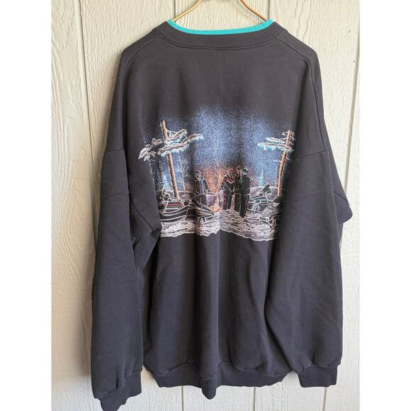 Vintage Mercer Sno-Goers Snowmobile Sweatshirt XXL Made in USA 80s 90s - Picture 6 of 7